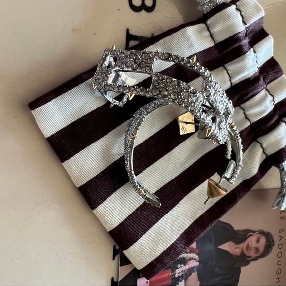 Alexis Bittar Encrusted Lattice Hoop Earrings - Picture 6 of 7